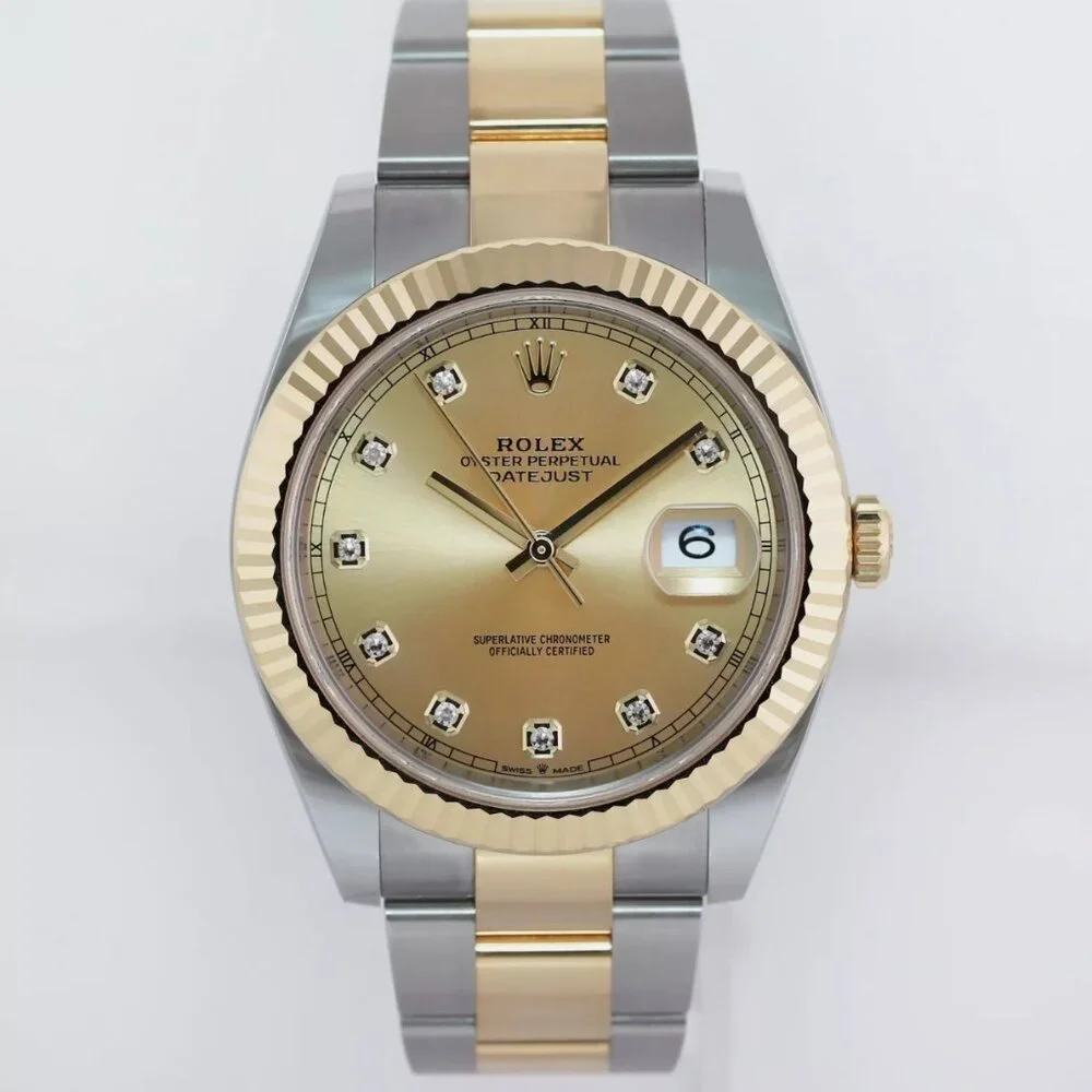 MINT Rolex Champagne 41mm Diamond Watch